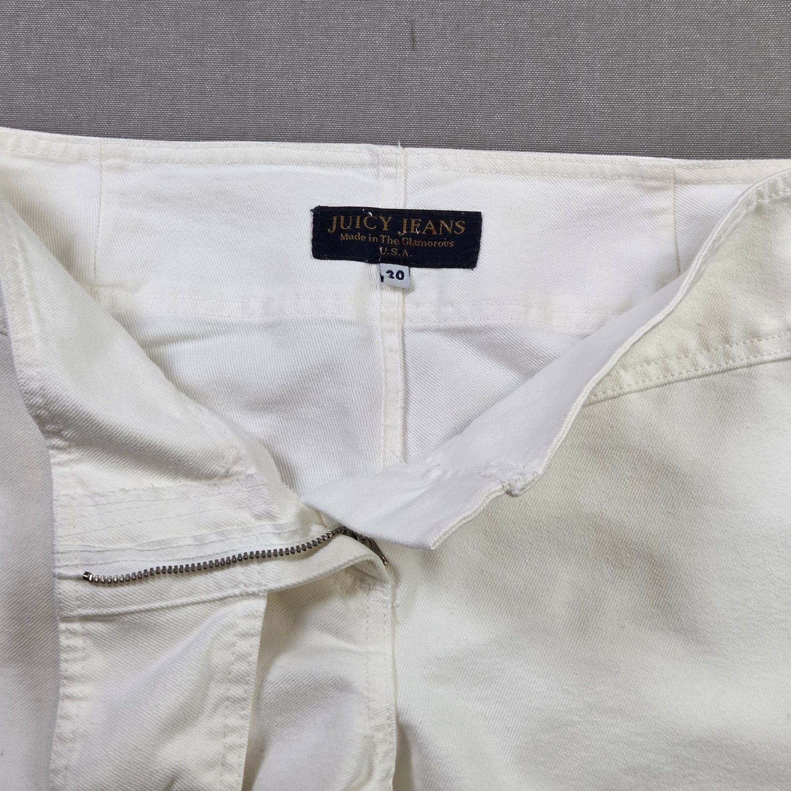 Vintage Juicy Jeans USA White Low Rise Flare Pants Size 30 Size 30" / US 8 / IT 44 - 5 Thumbnail