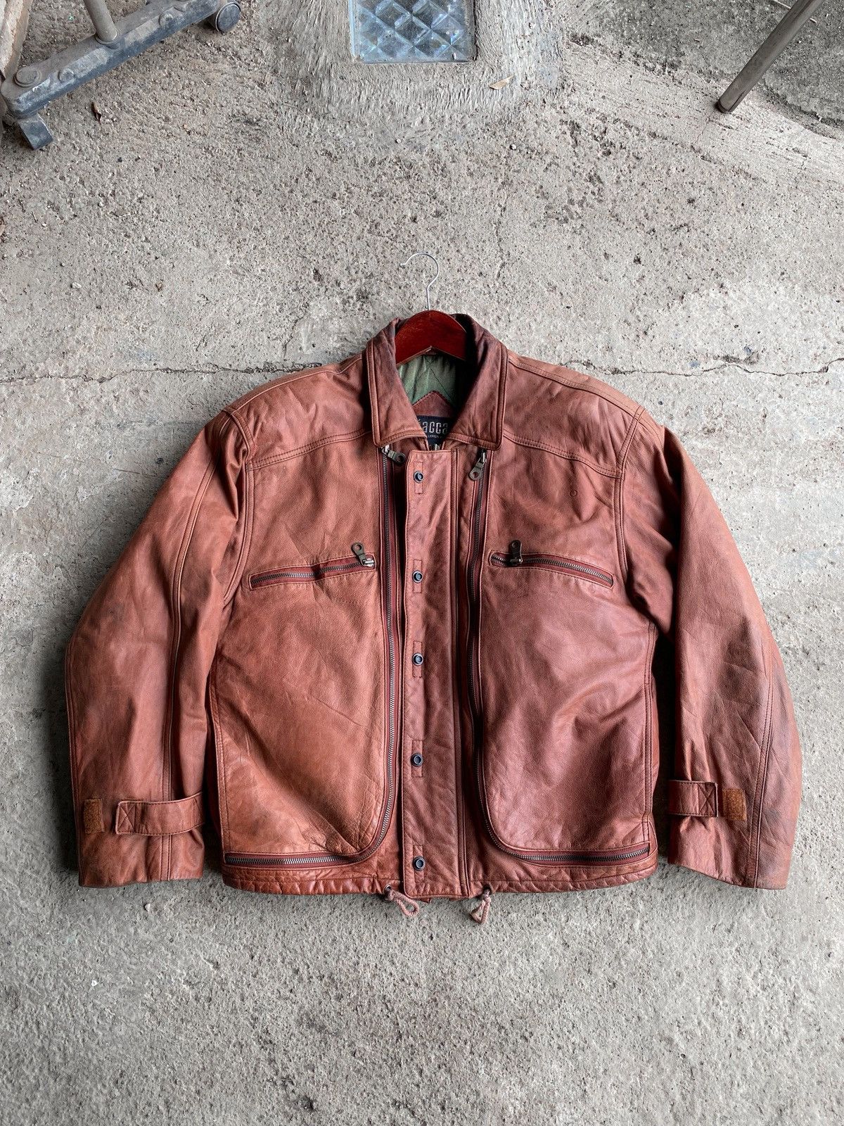 Genuine Leather Vtg 90's Gacca Tactical Pocket Leather Mens Jacket Size US M / EU 48-50 / 2 - 6 Thumbnail