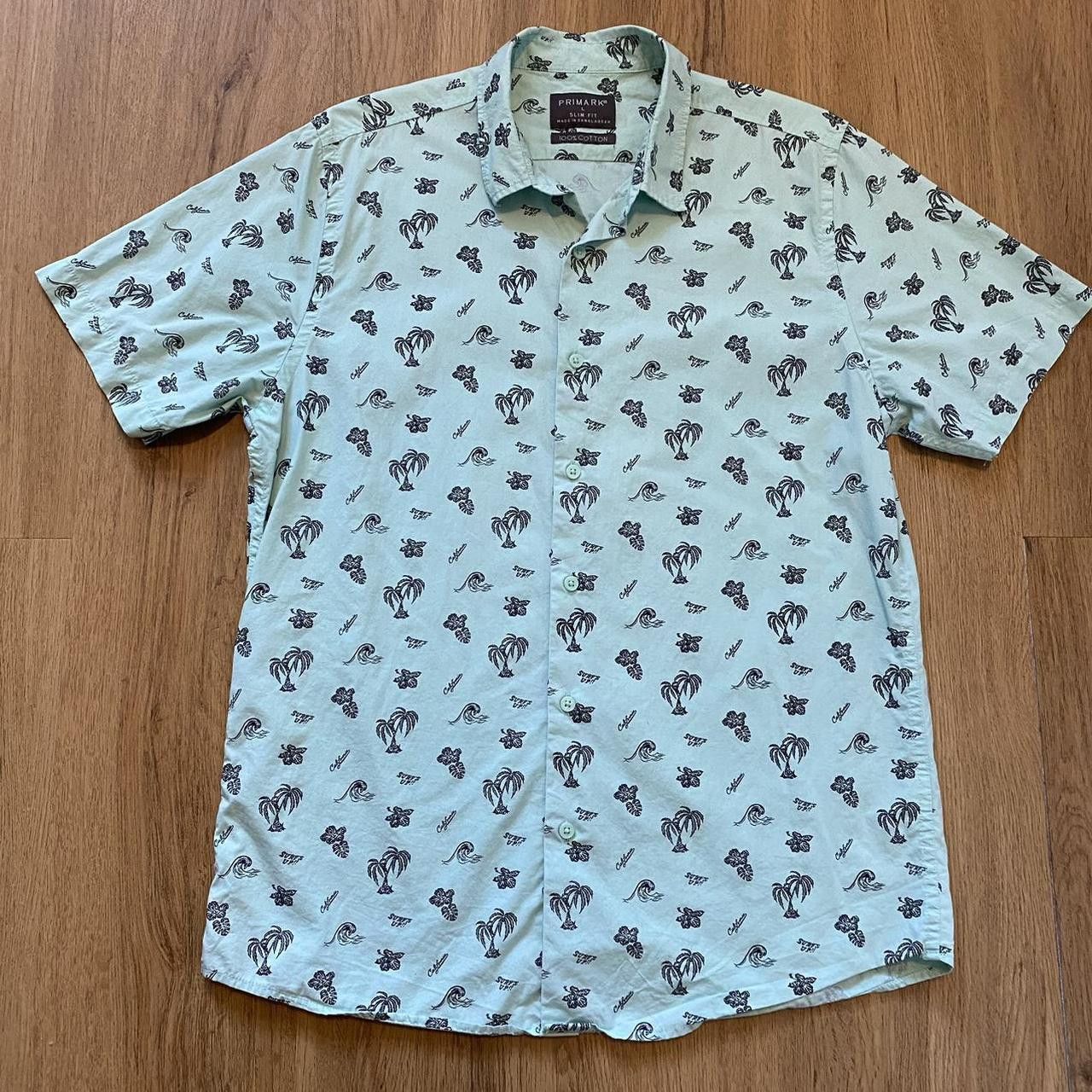 Other Light blue and black Tropical Palm Hawaiian shirt Size US L / EU 52-54 / 3 - 1 Thumbnail