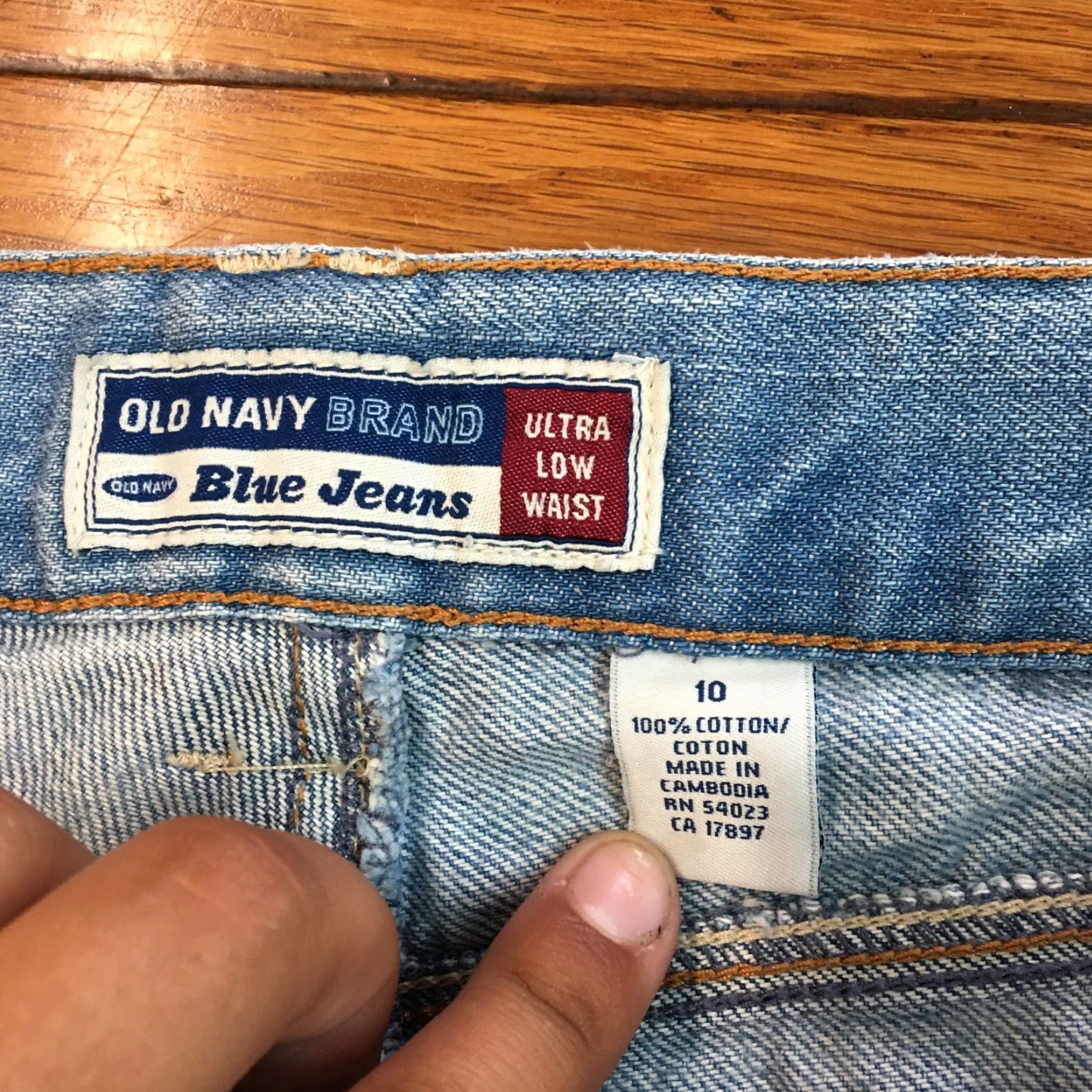 Old Navy Vintage Old Navy Women's Jeans Size 10 Regular Fit 34x25 Blue Denim Low Waist 90s Bohemian Size 32" / US 10 / IT 46 - 6 Thumbnail