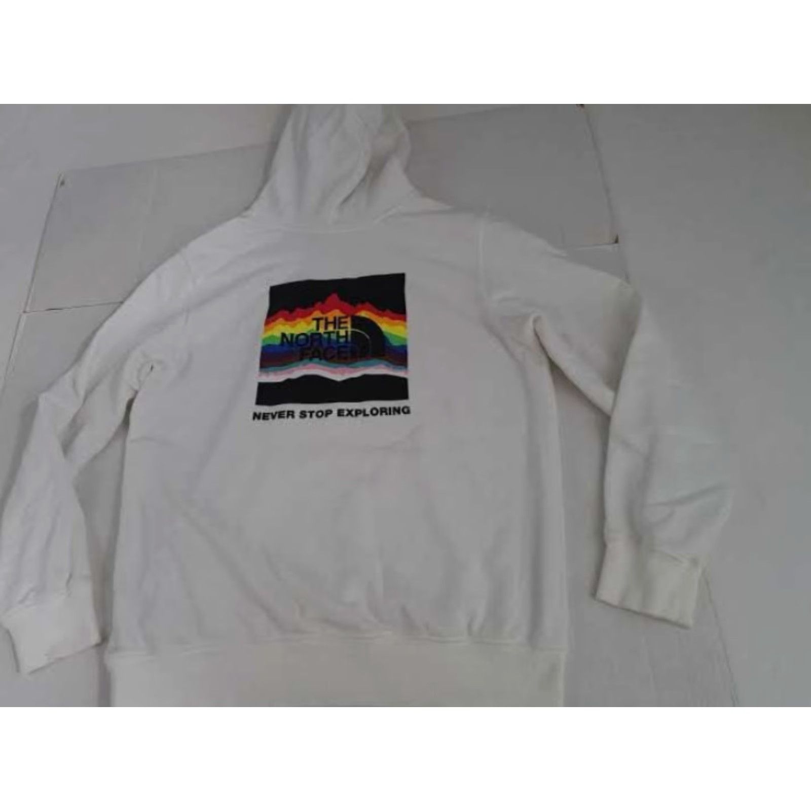 The North Face VINTAGE North Face Sweatshirt Hooded Logo White Large Unisex Adults Regular Cotton Canvas Pullover Outdoor Size US L / EU 52-54 / 3 - 2 Thumbnail