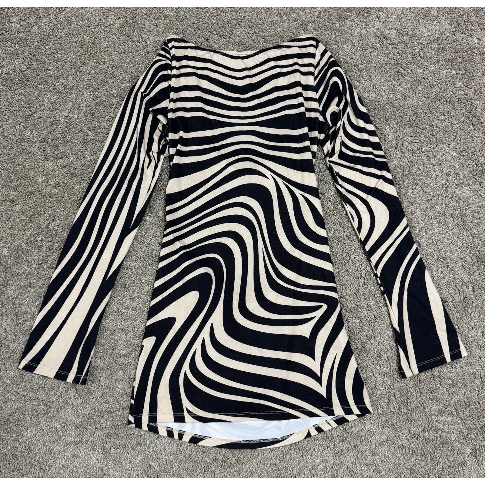 Dolls Kill Dolls Kill JADED London Warped Lines Backless Mini Dress 10 Size L / US 10 / IT 46 - 2 Thumbnail