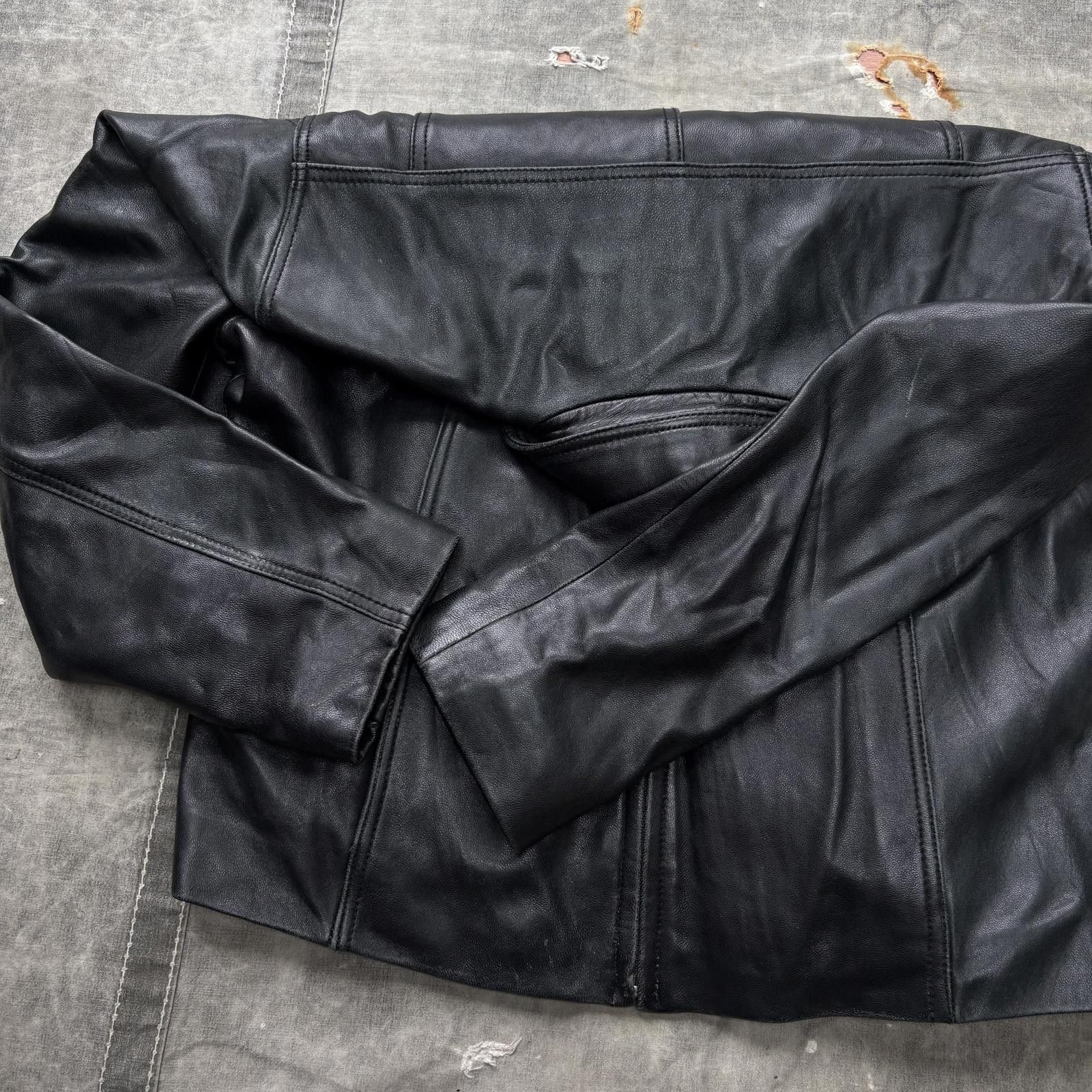 Sonoma Vintage Y2K Sonoma Black Leather Grunge Skater Jacket Size US L / EU 52-54 / 3 - 7 Thumbnail