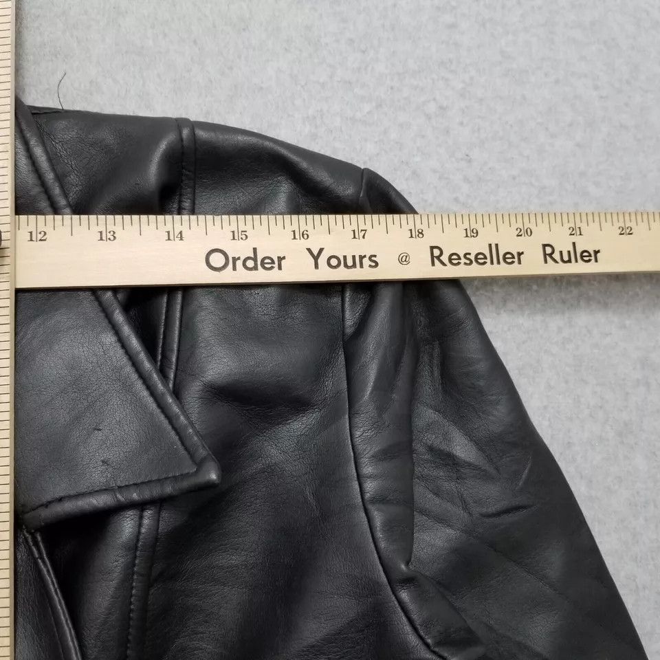 Other Highway Jacket Womens Medium Black Snap Pockets Faux Leather Size M / US 6-8 / IT 42-44 - 5 Thumbnail