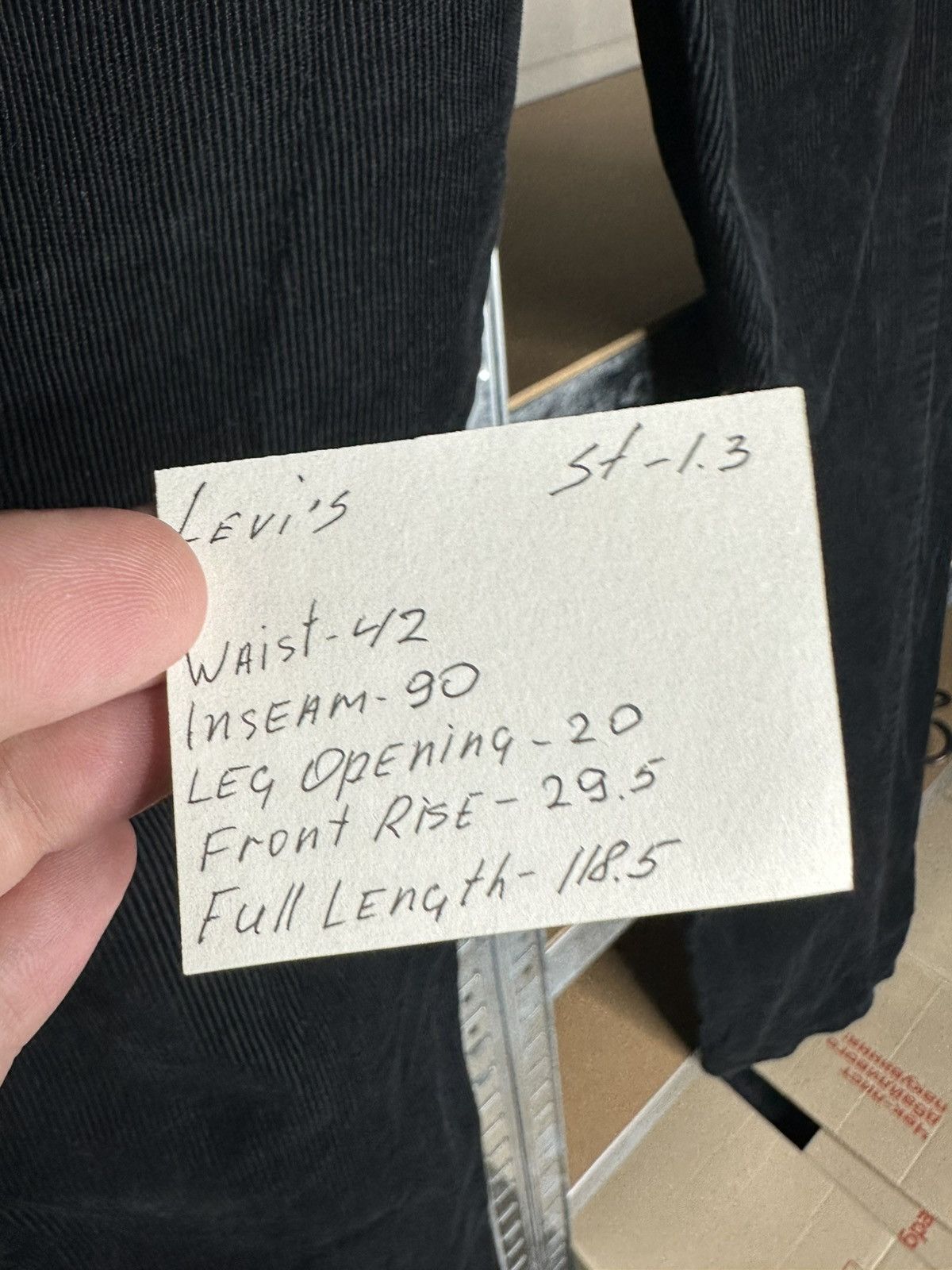 Levi's 33/36 Levi’s Black Y2K Vintage Cowboy Corduroy Velvet Pants Size US 33 - 5 Thumbnail