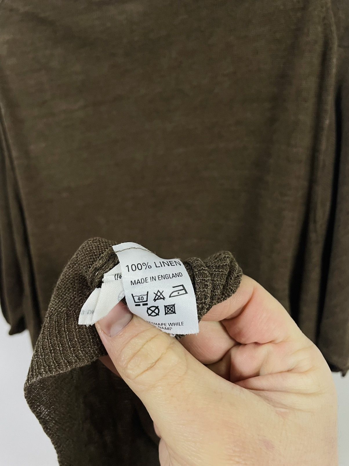 Aigner Men’s Linen Made in England Brown Polo T-Shirt Size M