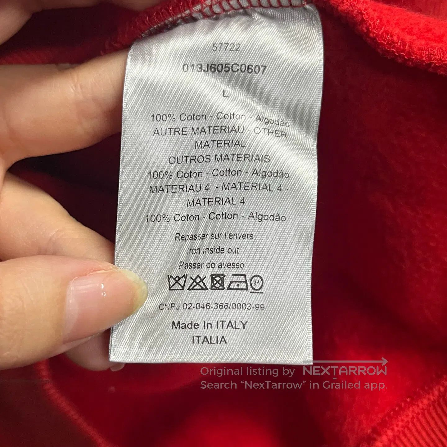 Dior Dior Cotton fleece-printed hooded long-sleeved loose-fitti Size L / US 10 / IT 46 - 2 Thumbnail