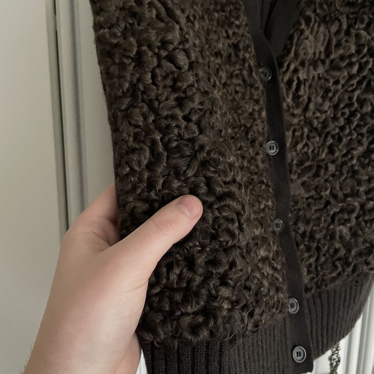 Prada Prada Astrakhan Fur Sleeveless Cardigan Size M / US 6-8 / IT 42-44 - 5 Thumbnail