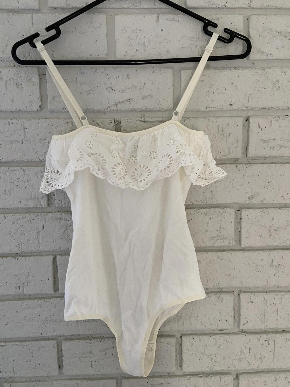 Other Forever New bodysuit Straight Neck Off White - Sz 6 Size 26" / US 2 / IT 38 - 7 Thumbnail