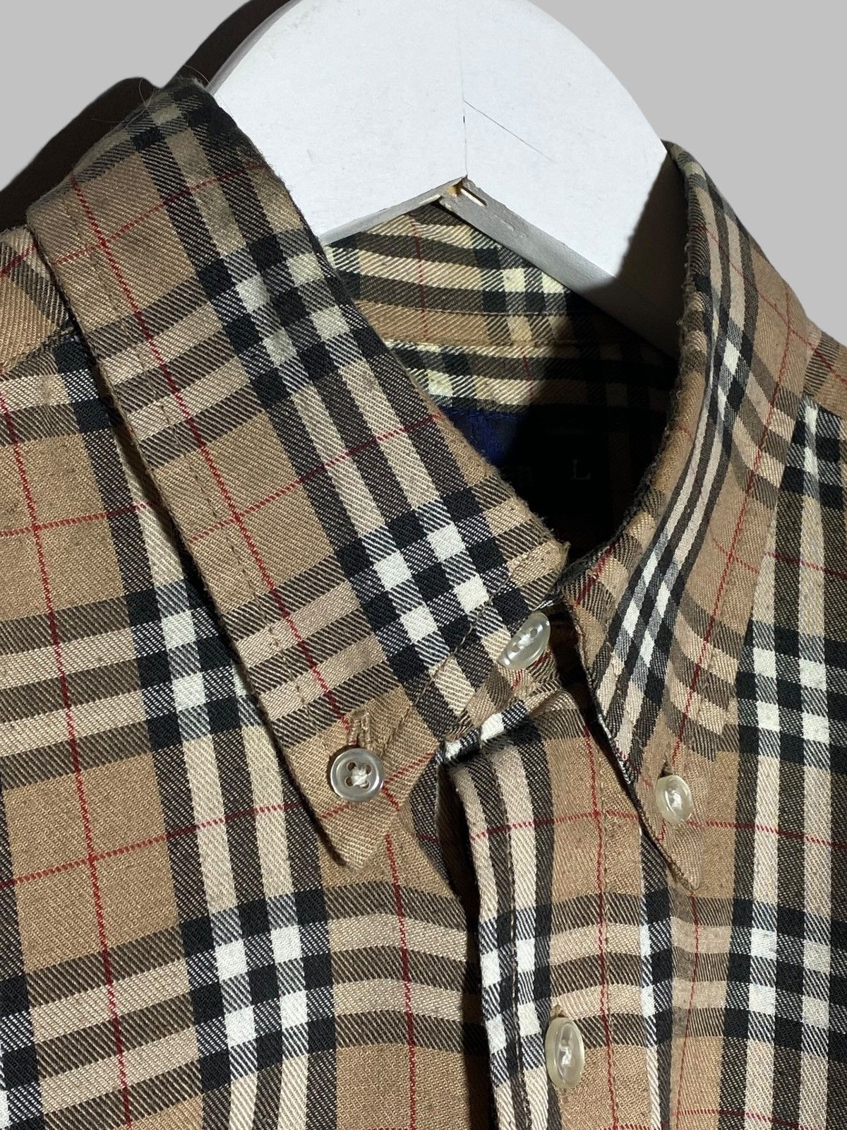 Polo Ralph Lauren 🔥 VNTG POLO RALPH LAUREN NOVA CHECK PATTERN BURBERRY VIBES Size US L / EU 52-54 / 3 - 11 Thumbnail