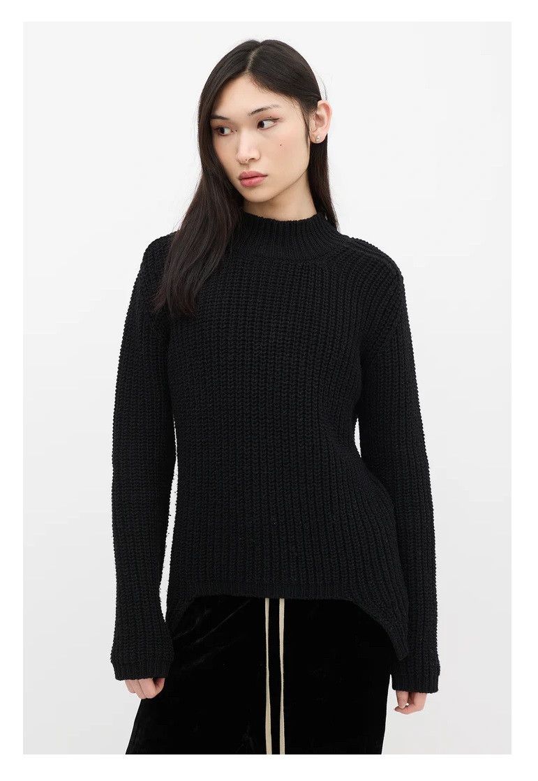 Rick Owens Rick Owens 15FW SPHINX Ribbed Wool Neck Asymmetrical Sweater Size S / US 4 / IT 40 - 10 Thumbnail