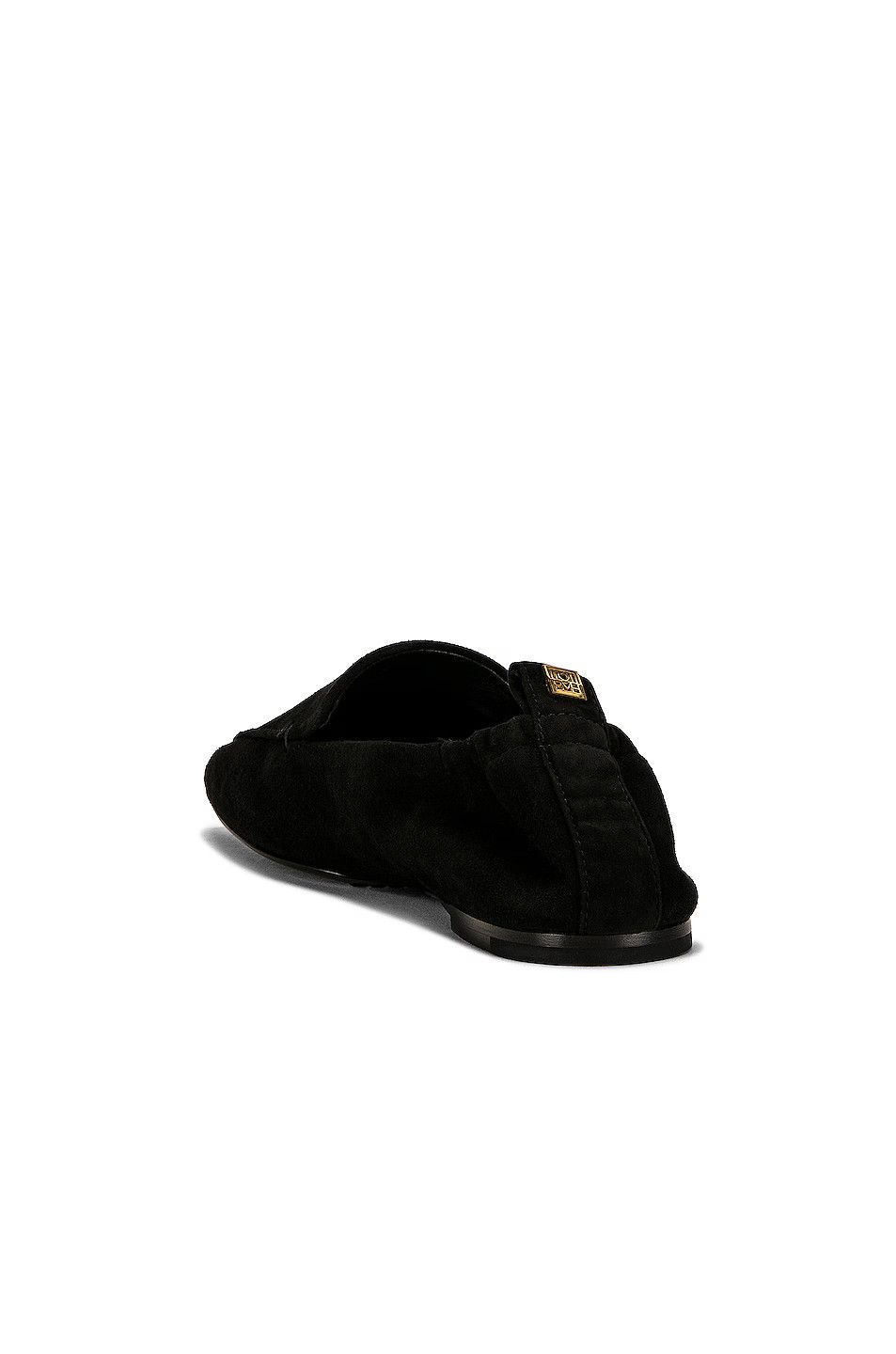Toteme o1mle0525 The Travel Loafers Suede in Black Size US 7 / IT 37 - 3 Thumbnail