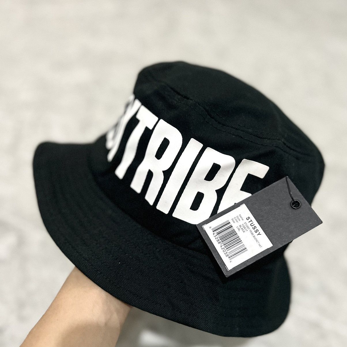 Stussy × Vintage STUSSY TRIBE BUCKET HAT BLACK Size ONE SIZE - 3 Thumbnail