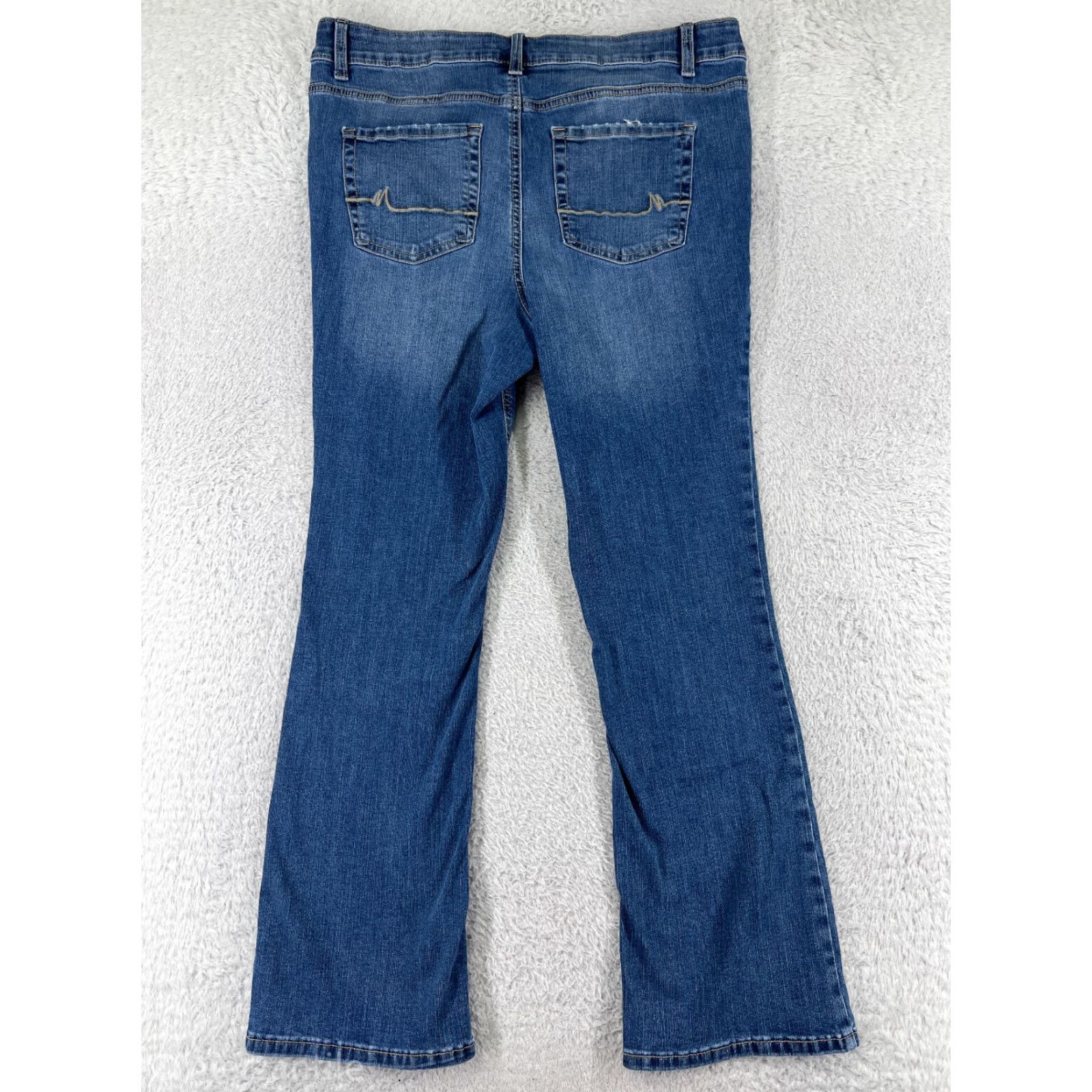 Vintage Maurices Jeans Womens 12 Blue Denim Bootcut Mid Rise 5-Pocket Stretch Regular Inseam 28in Cotton Blue 2000s Cowboy Womens Size 34" / US 12 / IT 48 - 2 Thumbnail