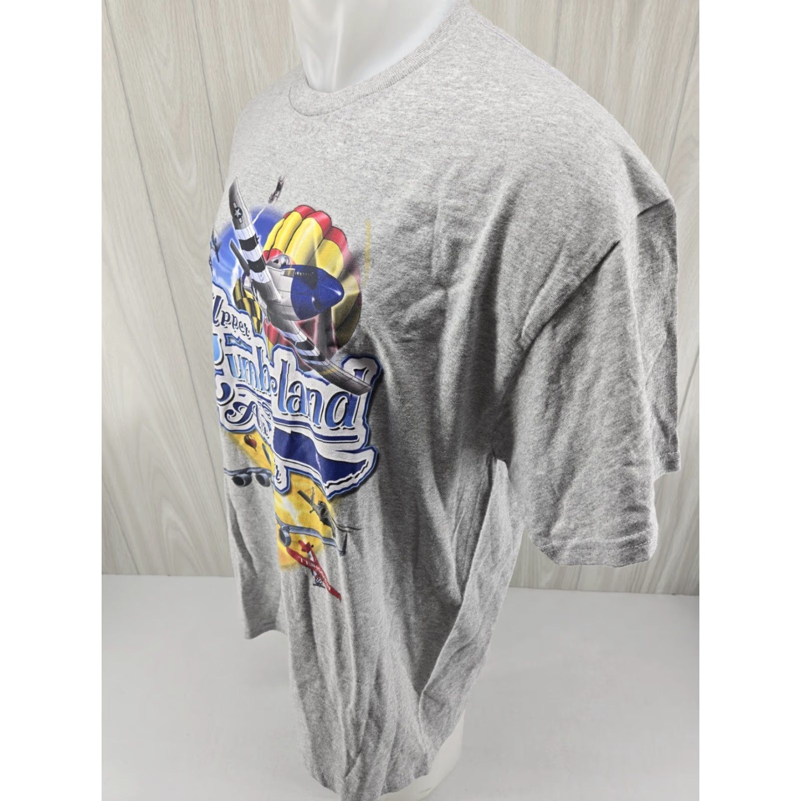 Gildan VINTAGE Upper Cumberland Air Fair TN T-Shirt XL Gray Mens Short Sleeve Cotton Graphic Print Size US XL / EU 56 / 4 - 5 Thumbnail