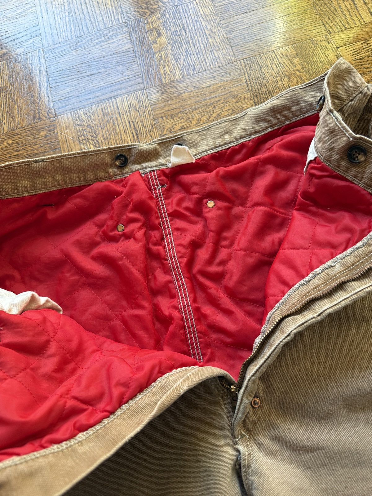 Carhartt Vintage 70s Carhartt Quilt Lined Snap Button Work Pants Size US 36 / EU 52 - 7 Thumbnail