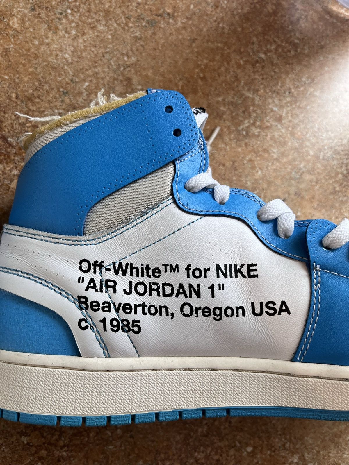 Jordan Brand × Off-White AIR JORDAN 1 x OFF WHITE UNC Size US 12 / EU 45 - 8 Thumbnail
