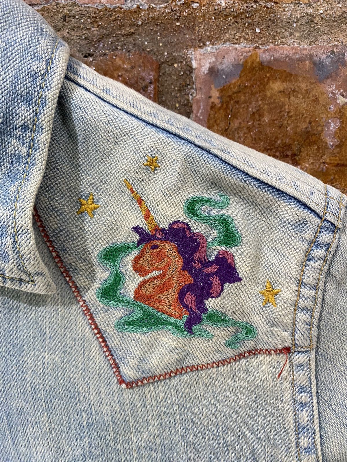 Hysteric Glamour 1990s Embroidered denim shirt Size US S / EU 44-46 / 1 - 7 Thumbnail