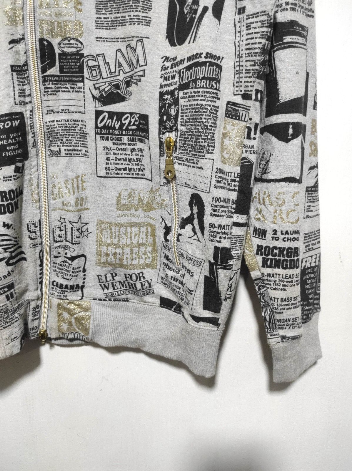 Japanese Brand Lock Heaven newspapper double zip fur hoodie LGB style Size US S / EU 44-46 / 1 - 16 Thumbnail