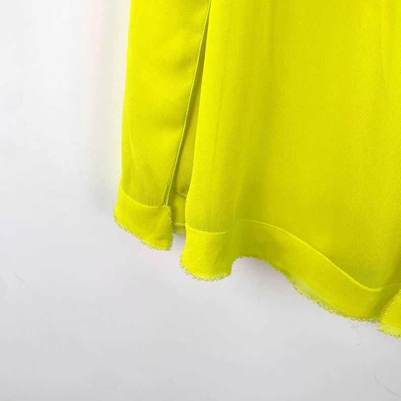 Louis Vuitton Louis Vuitton Fluorescent yellow irregular pleated casual Size 33" - 4 Thumbnail