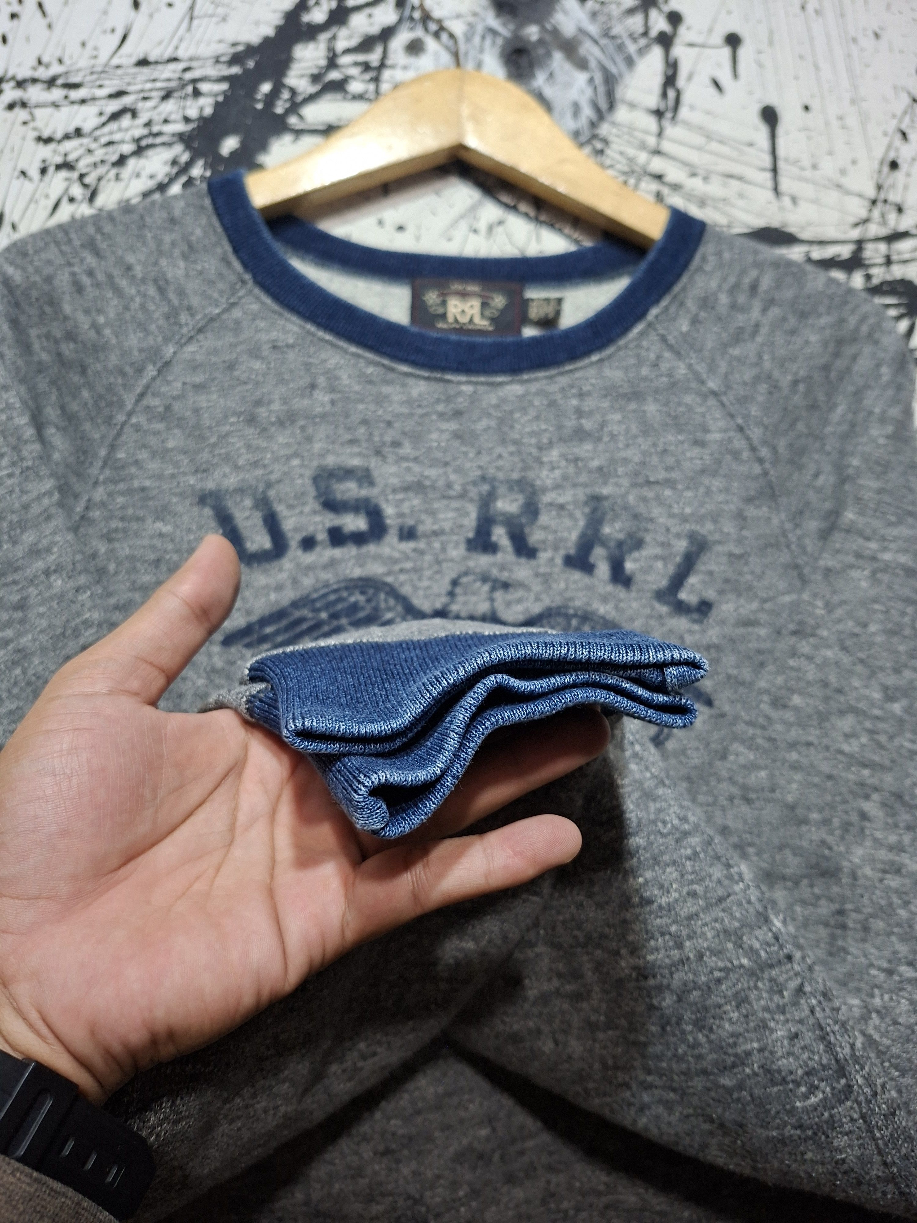 RRL Ralph Lauren VINTAGE RRL RALPH LAUREN US-ARMY SWEATSHIRT Size US M / EU 48-50 / 2 - 7 Thumbnail
