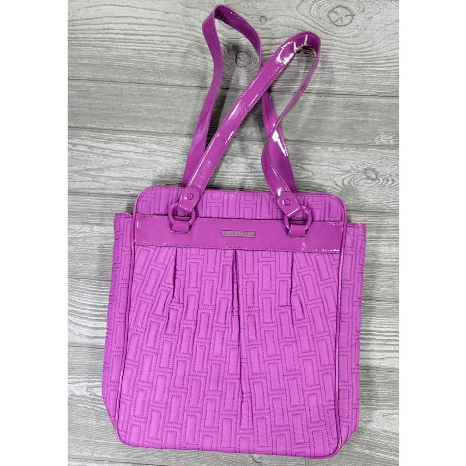 Vera Bradley Vera Bradley Quilted Purple Nylon Patent Leather Women’s Tote Bag Size ONE SIZE - 2 Thumbnail