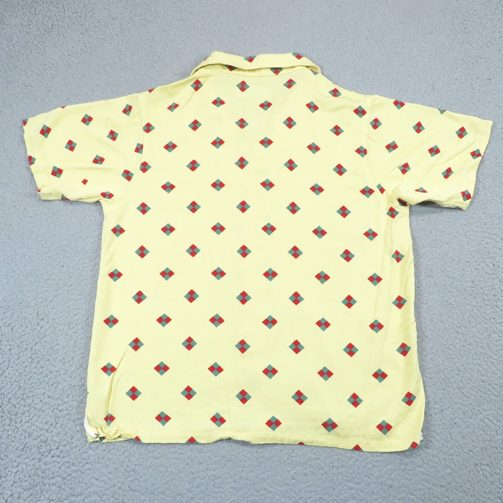 Etro Bogey Boys Shirt Men Small Yellow Geometric Retro Bowling Rockabilly Golf Button Up - 70s 80s Classic Colorful Hawaiian Size US S / EU 44-46 / 1 - 6 Thumbnail