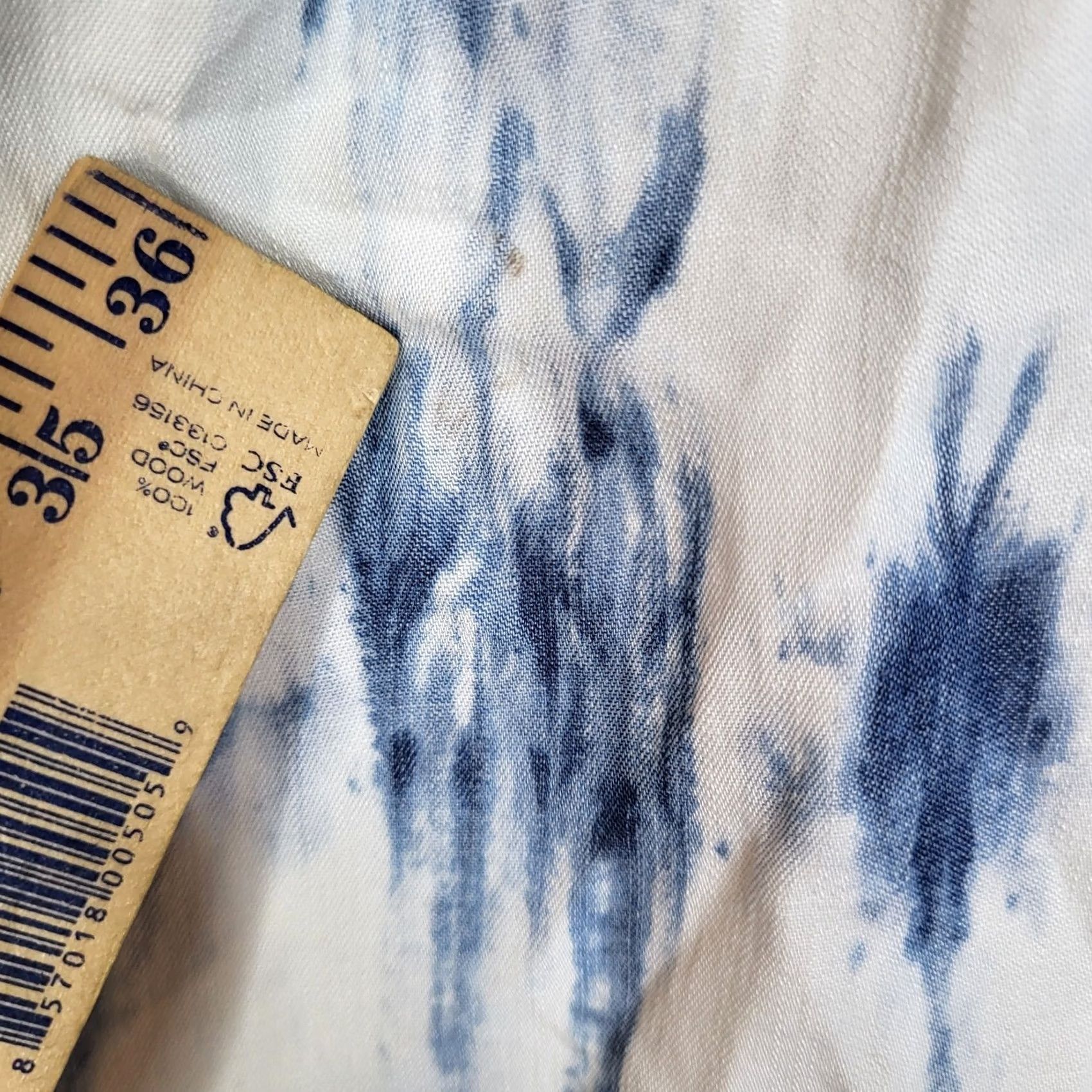 Vintage JAK & RAE Womens bella blue Tie-dye V-neck Low-high Casual Dress M Size M / US 6-8 / IT 42-44 - 6 Thumbnail