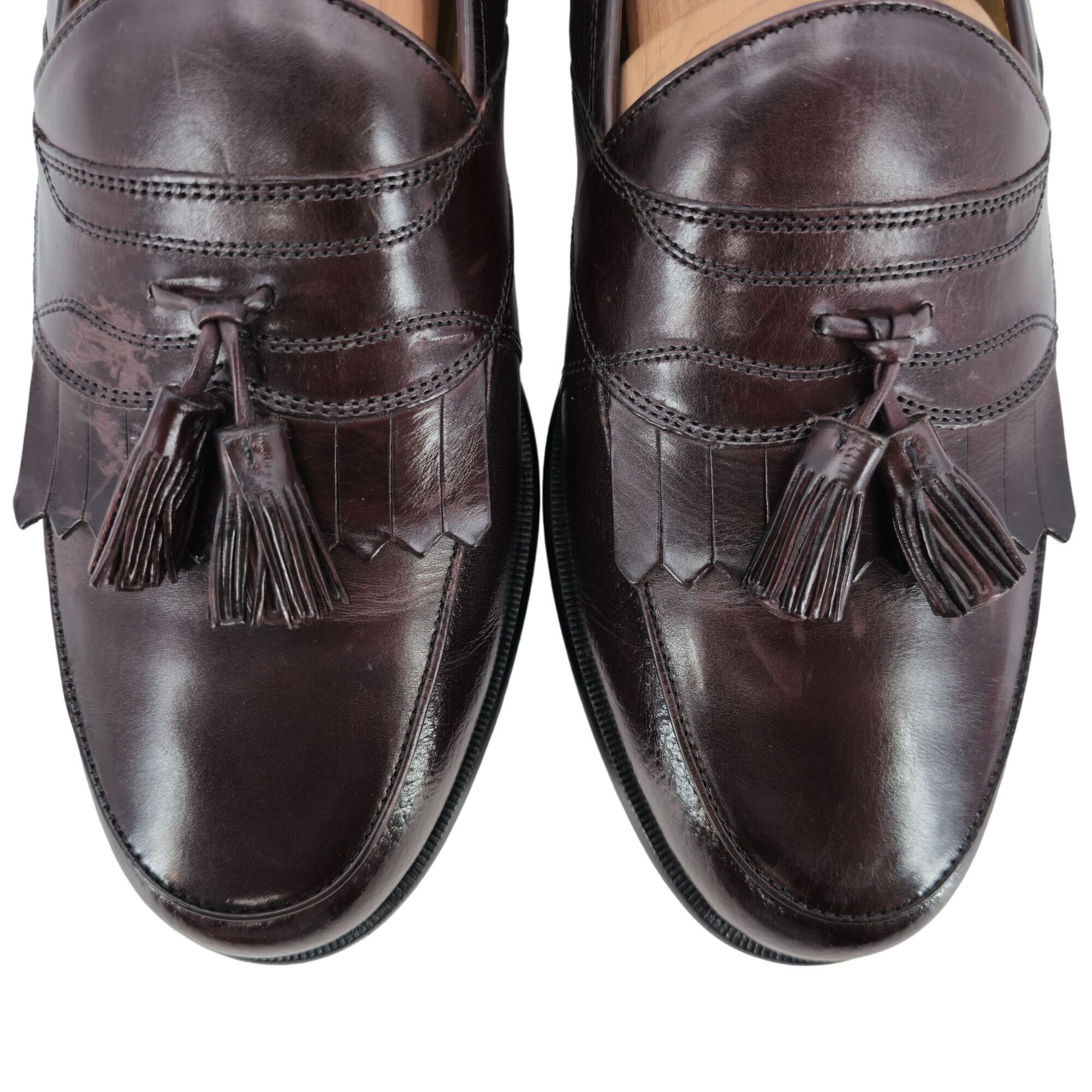 Johnston & Murphy Johnston & Murphy Mens Size 9.5 Wide Brown Deerskin Leather Size US 9.5 / EU 42-43 - 12 Thumbnail