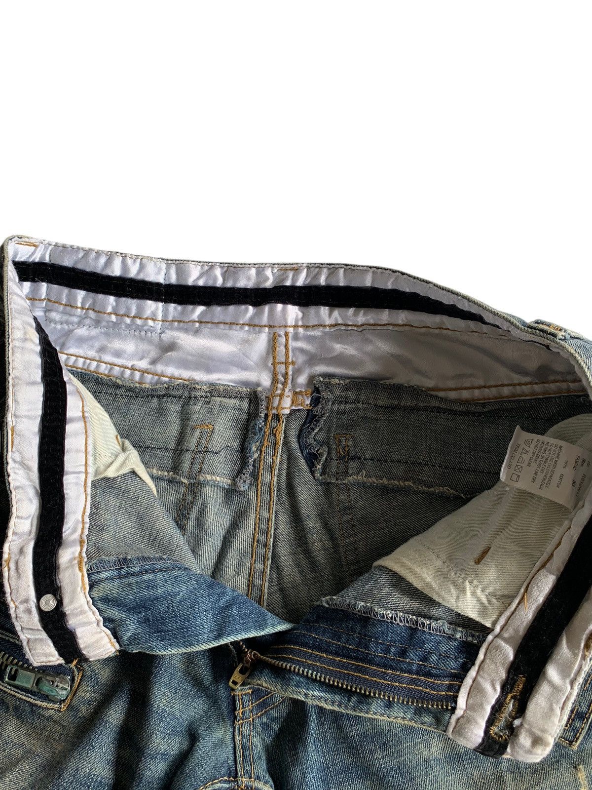 Tornado Mart Army Of No! Skull Punk Style Japanese Distressed Denim🎌☠️ Size US 29 - 23 Thumbnail