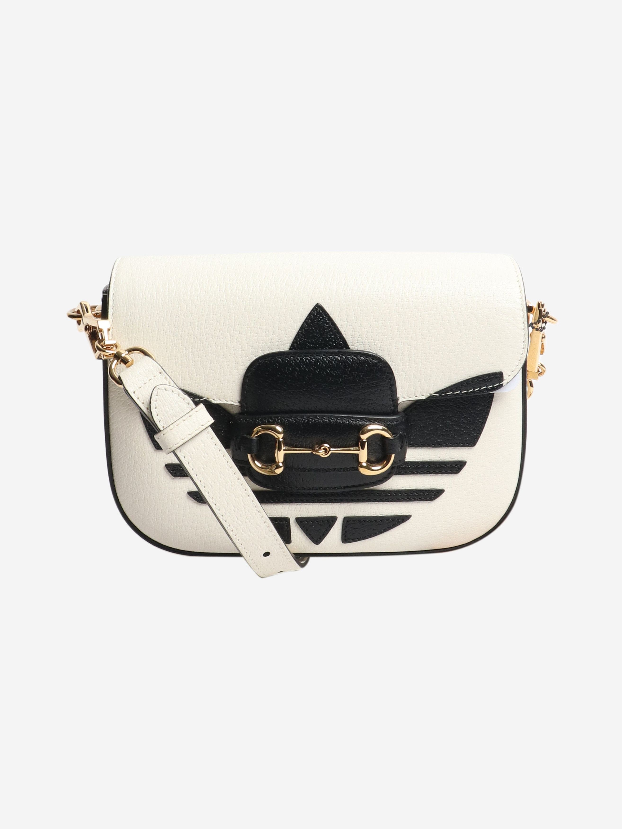 Gucci Black and white Horsebit 1955 shoulder bag Size ONE SIZE - 1 Thumbnail