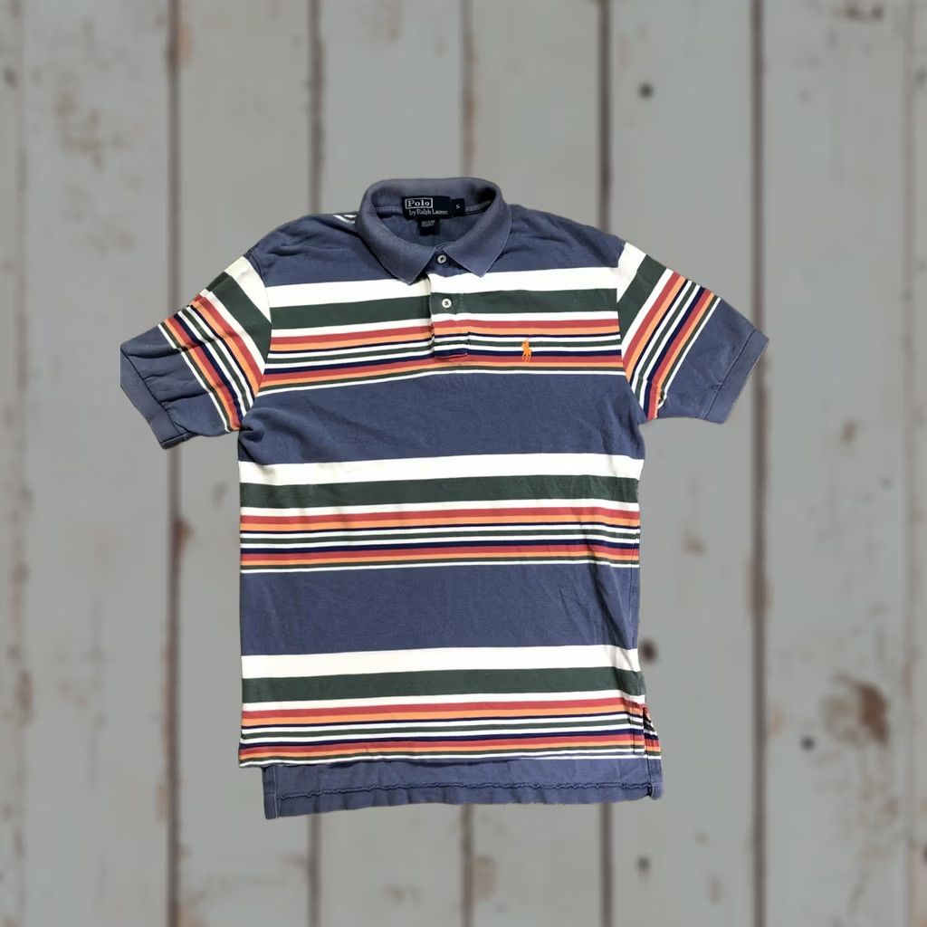 Polo Ralph Lauren Polo by Ralph Lauren Polo Shirt Mens Small Blue Multicolor Stripe Pony Logo Shirt Size US S / EU 44-46 / 1 - 1 Thumbnail