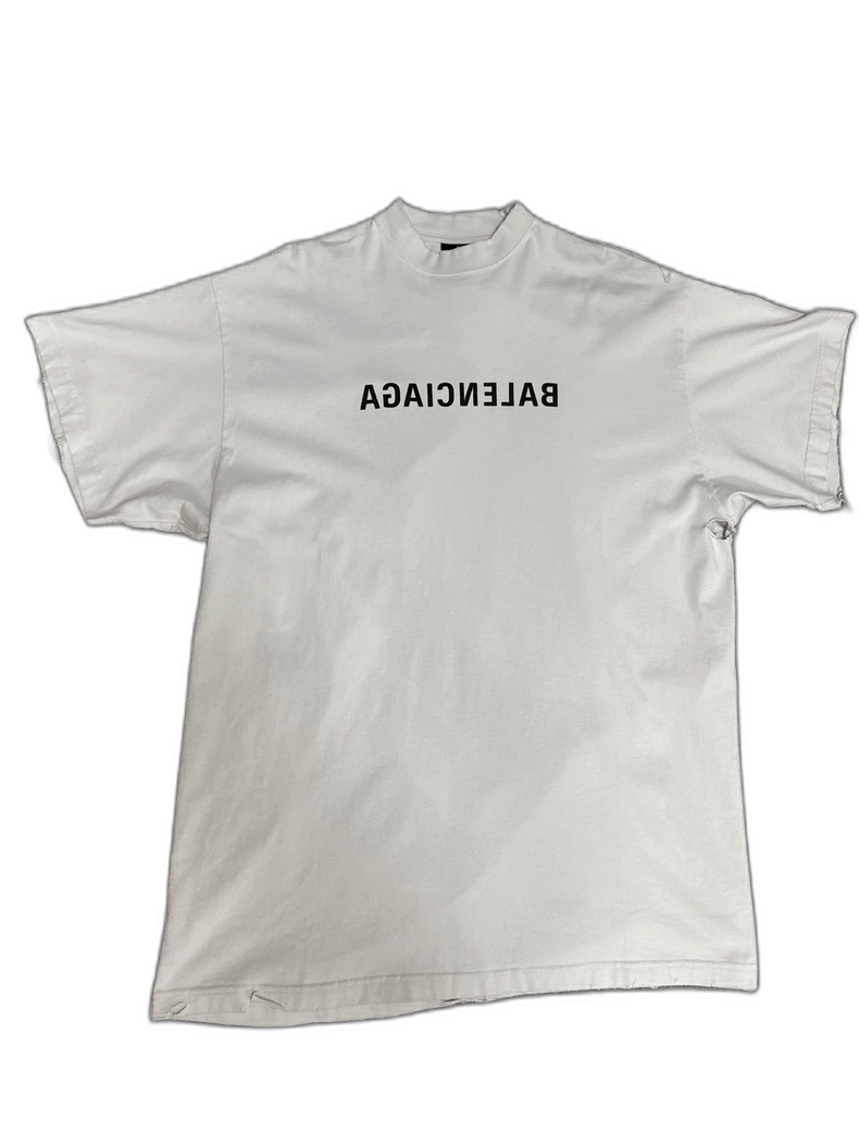 Balenciaga Balenciaga Distressed Short Sleeve T-Shirt-yf Size US S / EU 44-46 / 1 - 1 Thumbnail