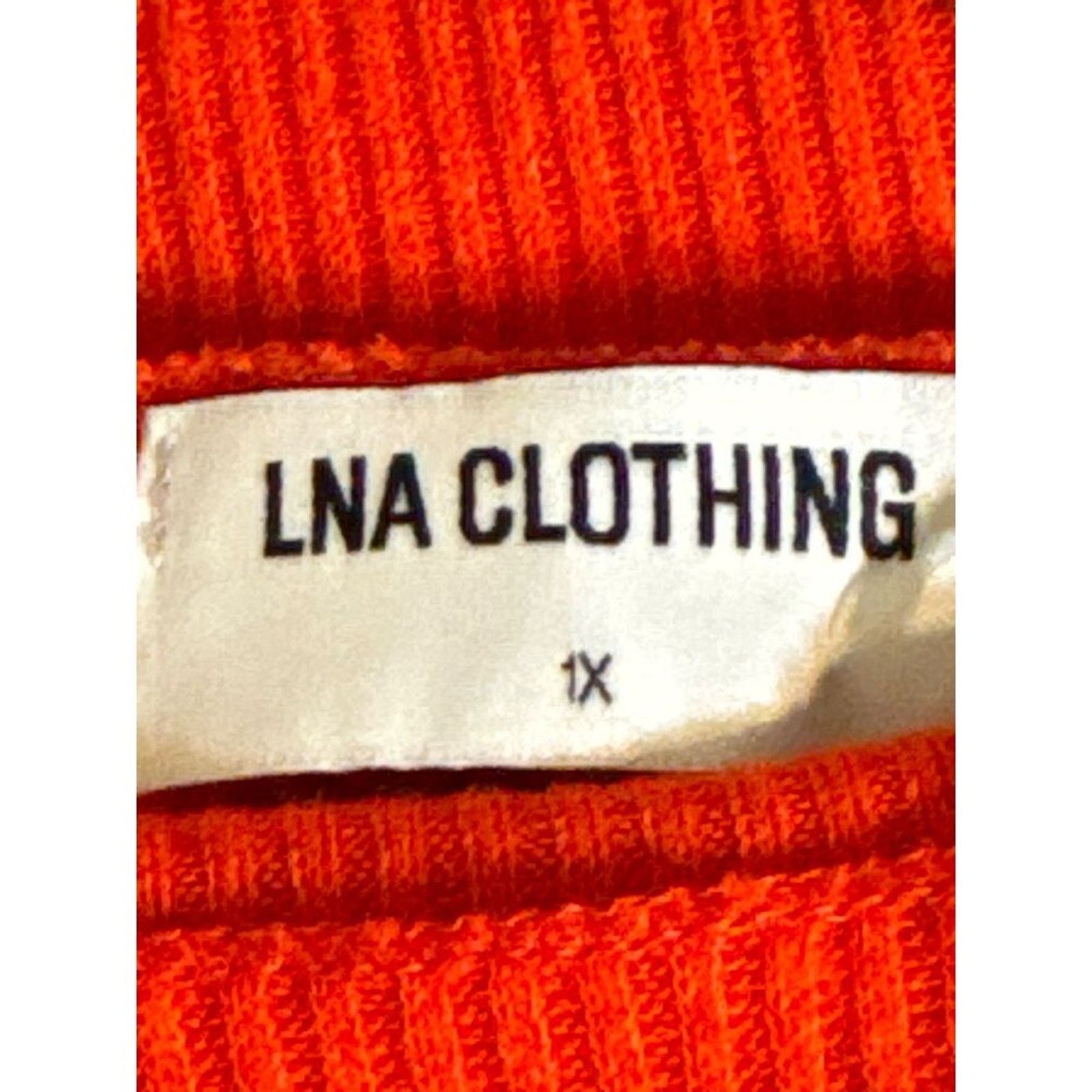 Other LNA Cori Ribbed Cutout Sweater Top Red Long Sleeve 1X NWT Size XL / US 12-14 / IT 48-50 - 7 Thumbnail