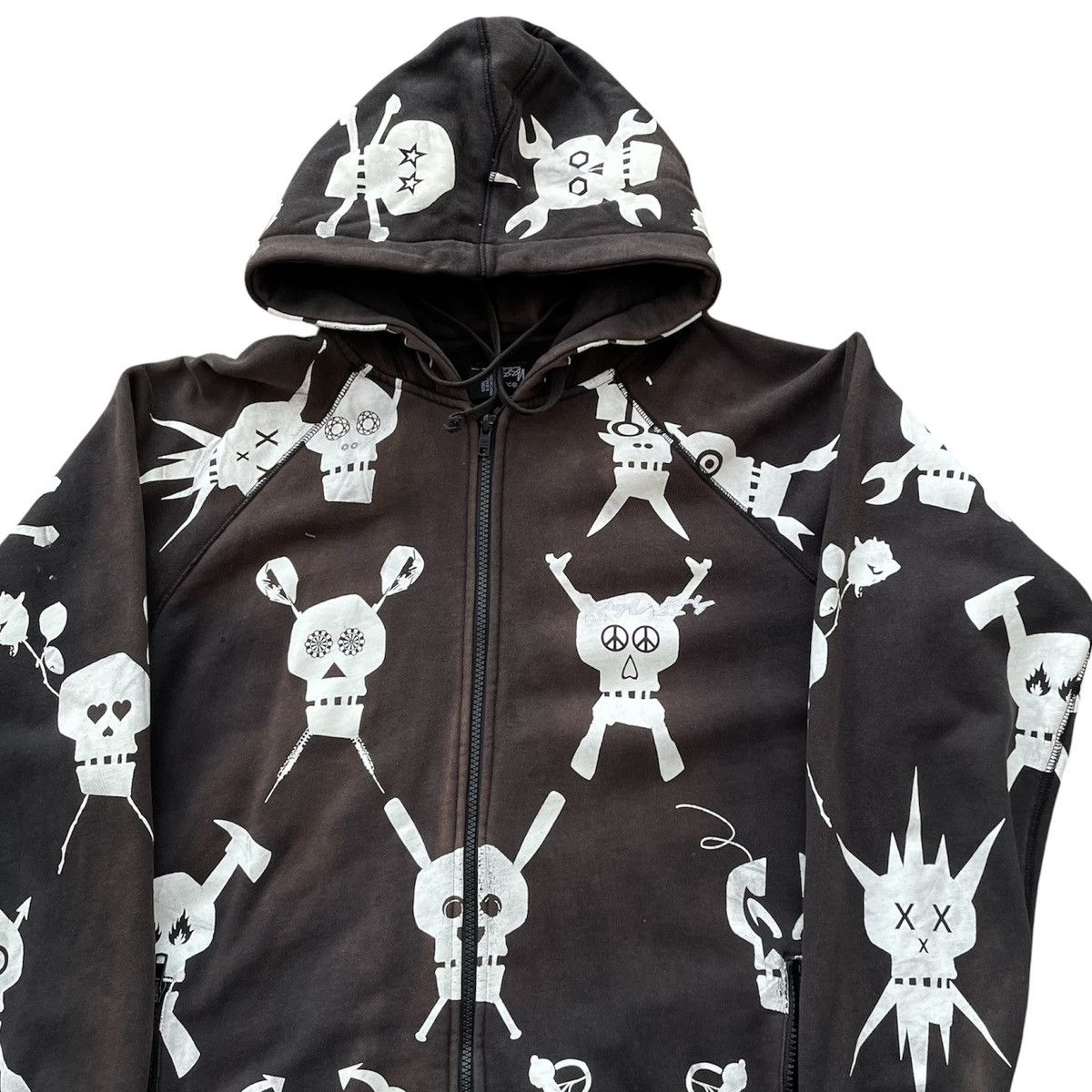 Stussy Vintage Stussy x Futura Skullicon Zip Up Hoodie Size US L / EU 52-54 / 3 - 3 Thumbnail