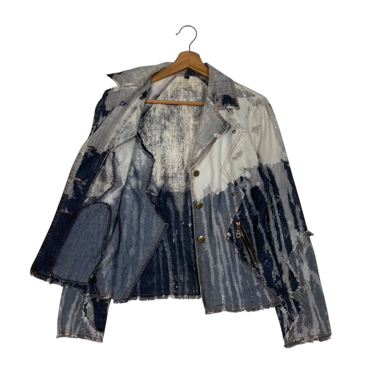 Japanese Brand Vintage Y2K ICHIOKU Fairy Grunge Cropped Denim Jacket Size US L / EU 52-54 / 3 - 9 Thumbnail