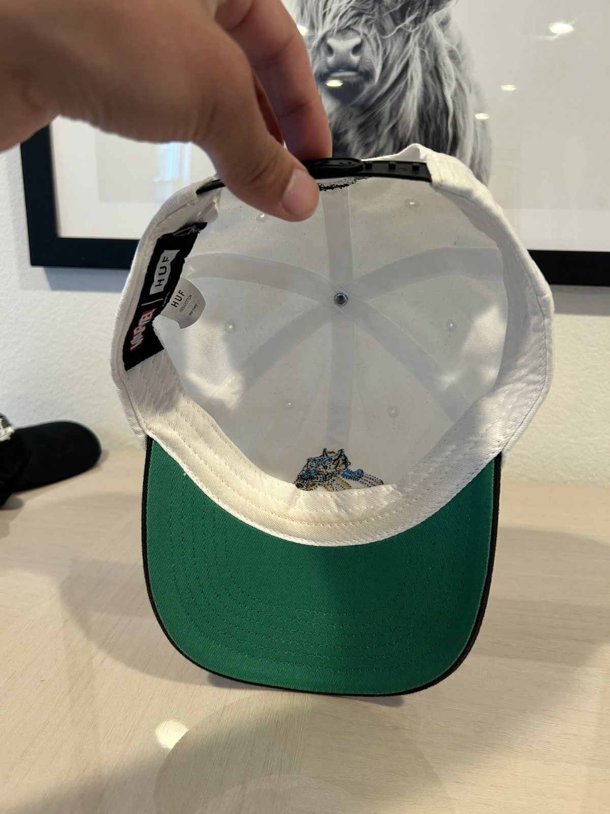 Huf Huf White and blue Wolverine snapback hat #Wolverine Size ONE SIZE - 4 Thumbnail