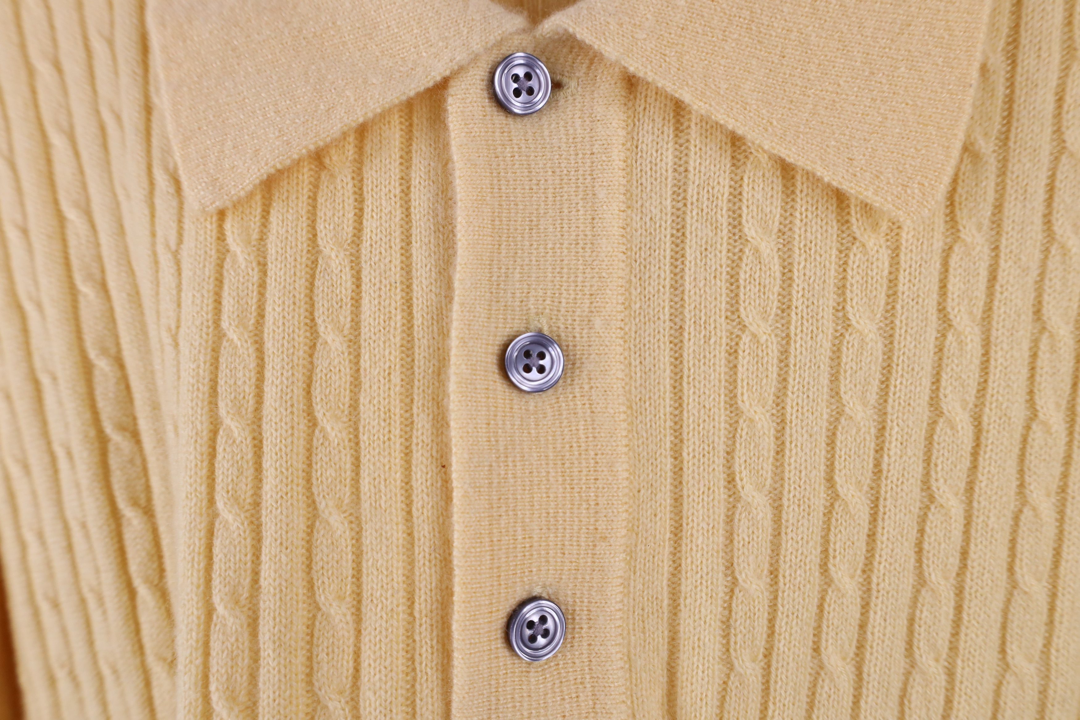 Jos. A. Bank × Vintage Vintage Jos A Bank Soft Cashmere Cable Knit Collared Sweater Size US XXL / EU 58 / 5 - 4 Thumbnail