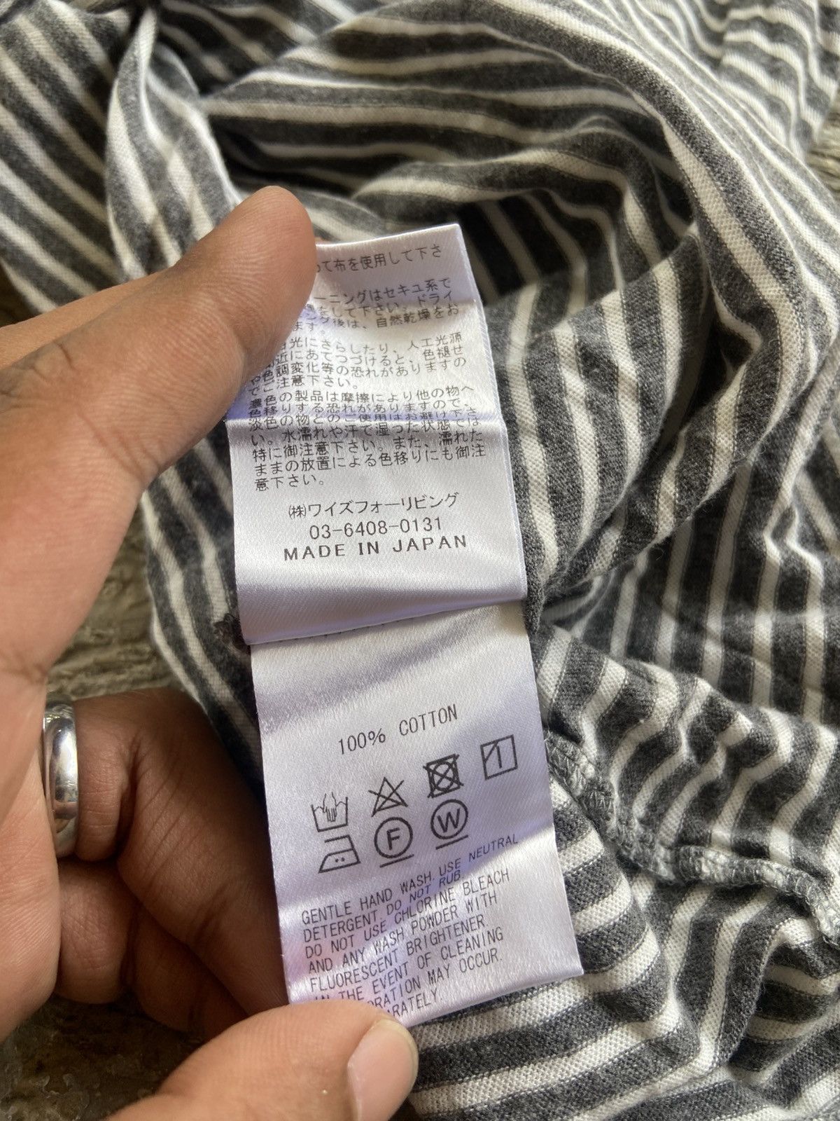 Yohji Yamamoto 2000s Y’s For Living - Yohji Yamamoto Stripe Boxy T-Shirt Size M / US 6-8 / IT 42-44 - 8 Thumbnail