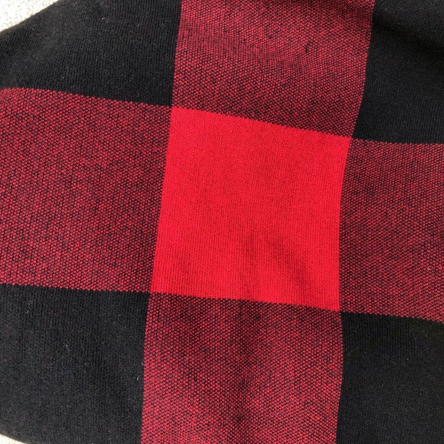 Abercrombie & Fitch ABERCROMBIE & FITCH Lumberjacket Jacket Men MED Red Black Merino Wool Nylon Cardigan Crewneck - Mens Size US M / EU 48-50 / 2 - 4 Thumbnail