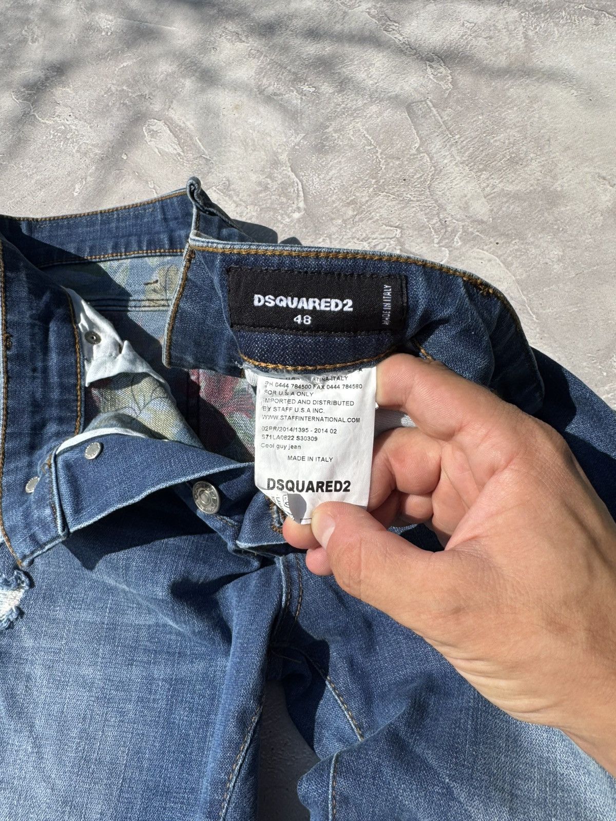 Dsquared2 Dsquared2 Distressed Effect Y2k Slim Fit Men's Jeans Size US 32 / EU 48 - 13 Thumbnail