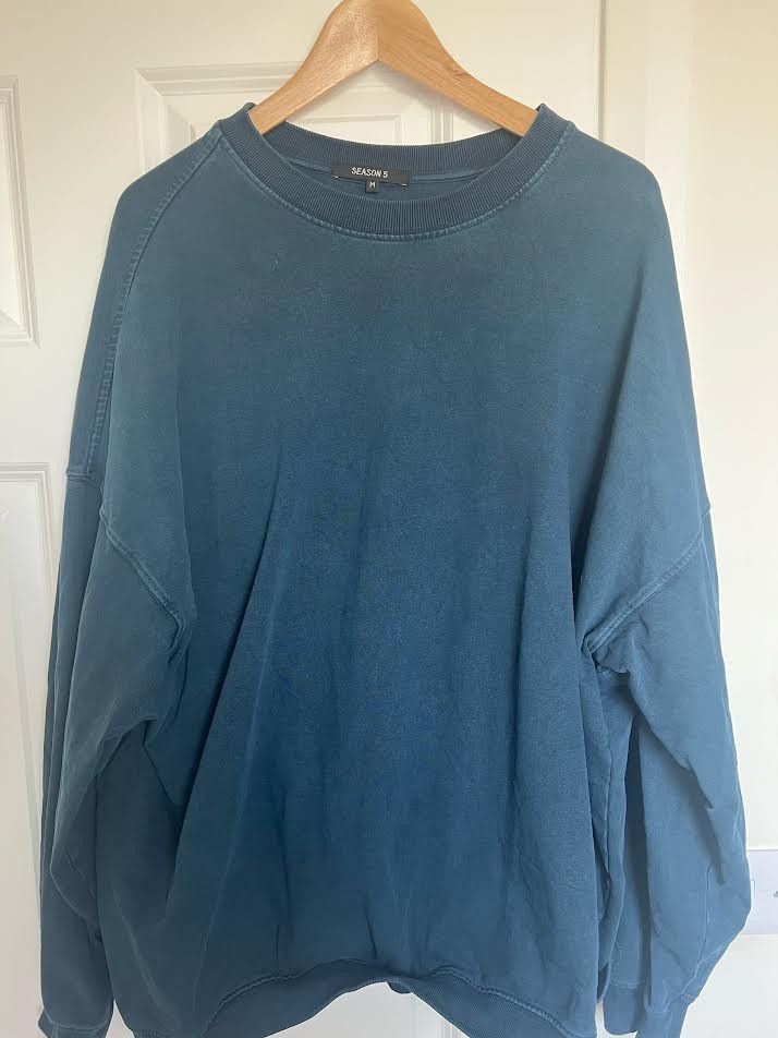 Yeezy Season Yeezy Season 5 Blue Oversized Sweatshirt | Grailed
