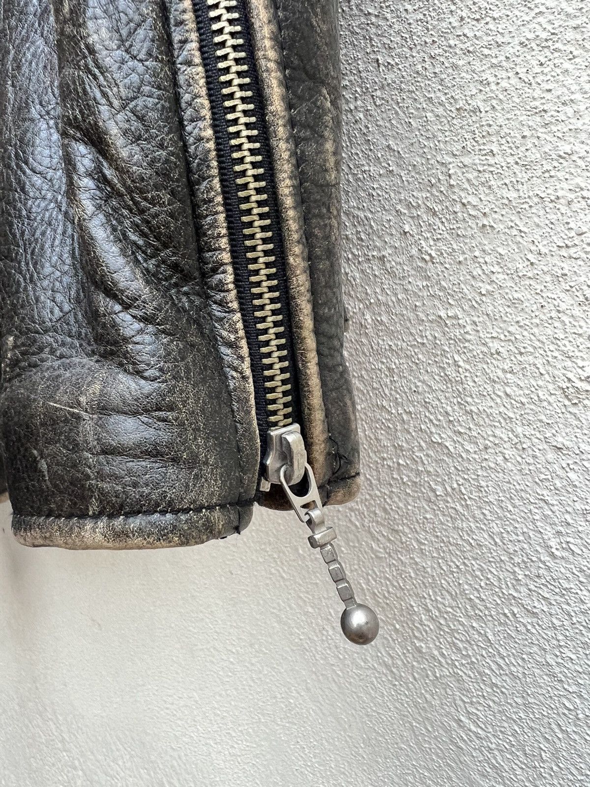 Leather Vintage R.B.C Legend Distressed Patina Leather Racer Jacket Size US S / EU 44-46 / 1 - 14 Thumbnail