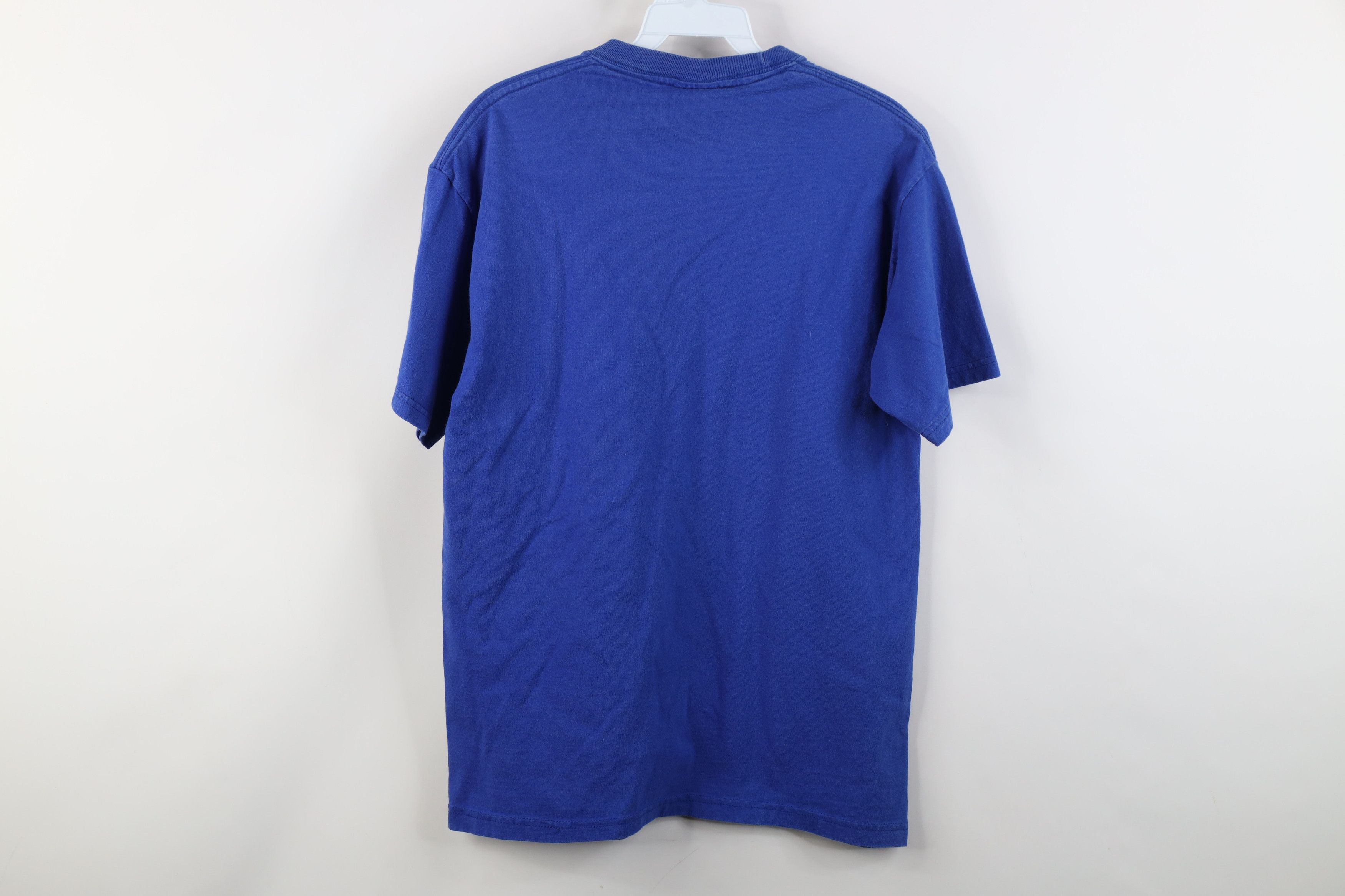 Vintage Vintage 90s Streetwear Blank Heavyweight Cotton T-Shirt Blue Size US M / EU 48-50 / 2 - 10 Thumbnail
