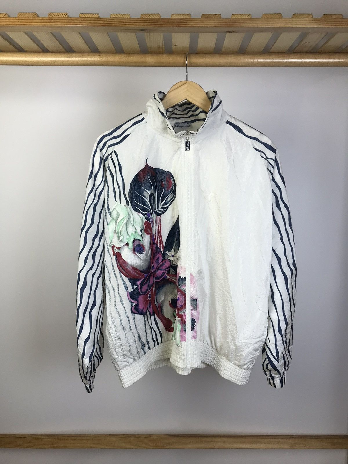 Sergio Tacchini Vintage Sergio Tacchini Floral Ladies Windbreaker Jacket Size XL / US 12-14 / IT 48-50 - 7 Thumbnail