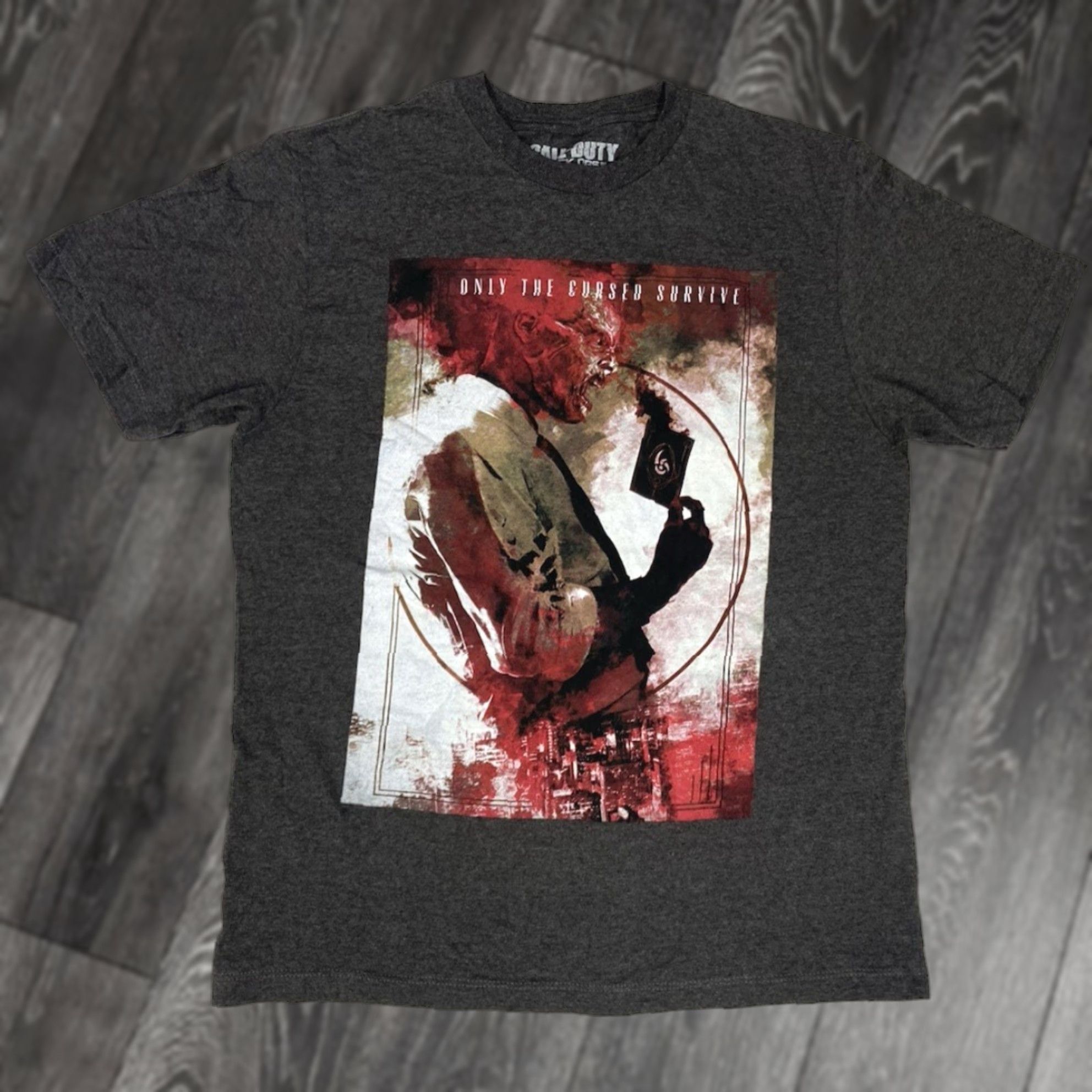 Vintage Call Of Duty Black Ops III Graphic T-shirt Men Medium Crew Neck Short Sleeve Gray Cotton T-Shirt Size US M / EU 48-50 / 2 - 1 Thumbnail
