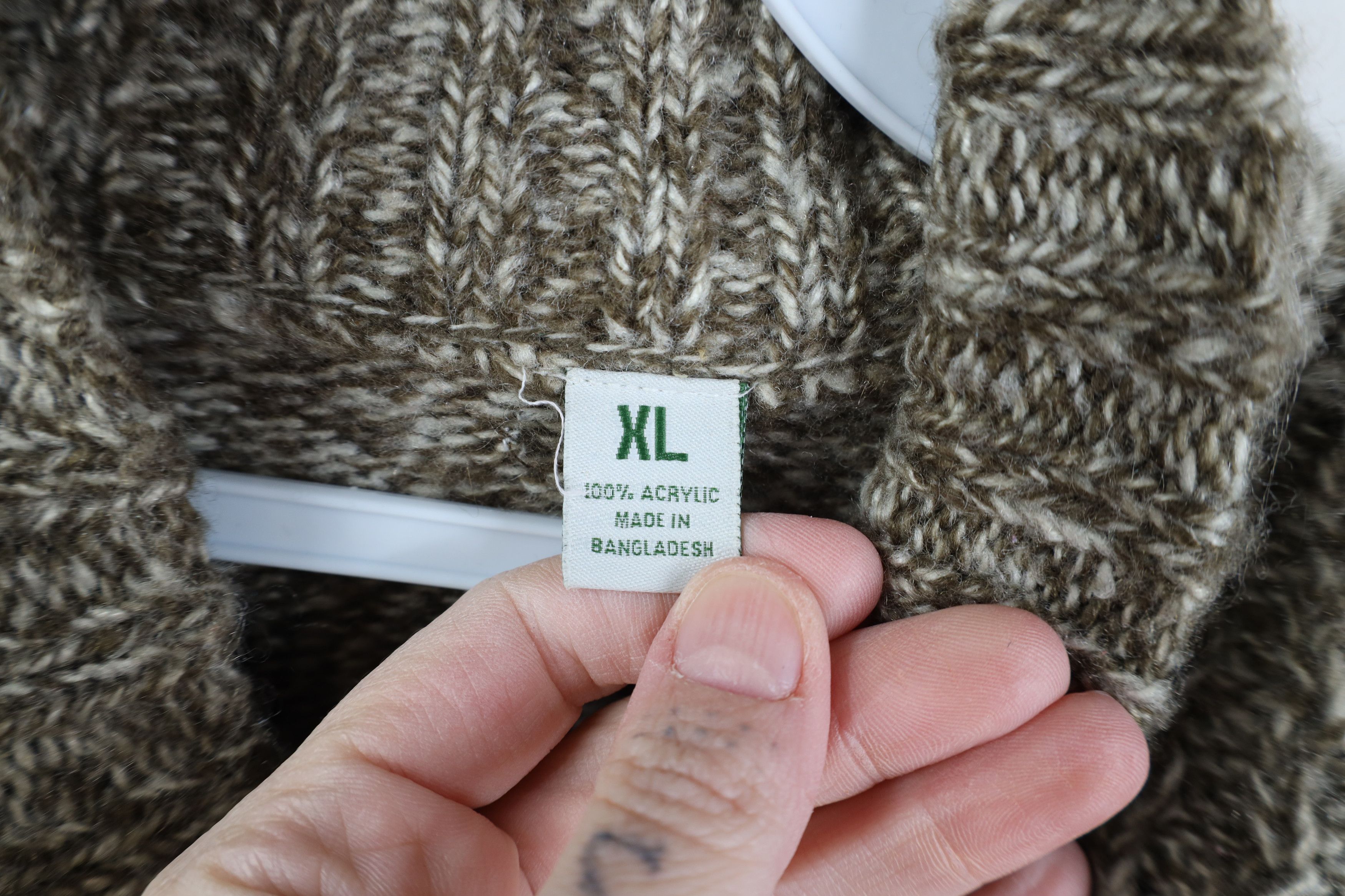 Vintage Vintage 90s Y2K Streetwear Knit Henley Sweater Heather Brown Size US XL / EU 56 / 4 - 9 Thumbnail