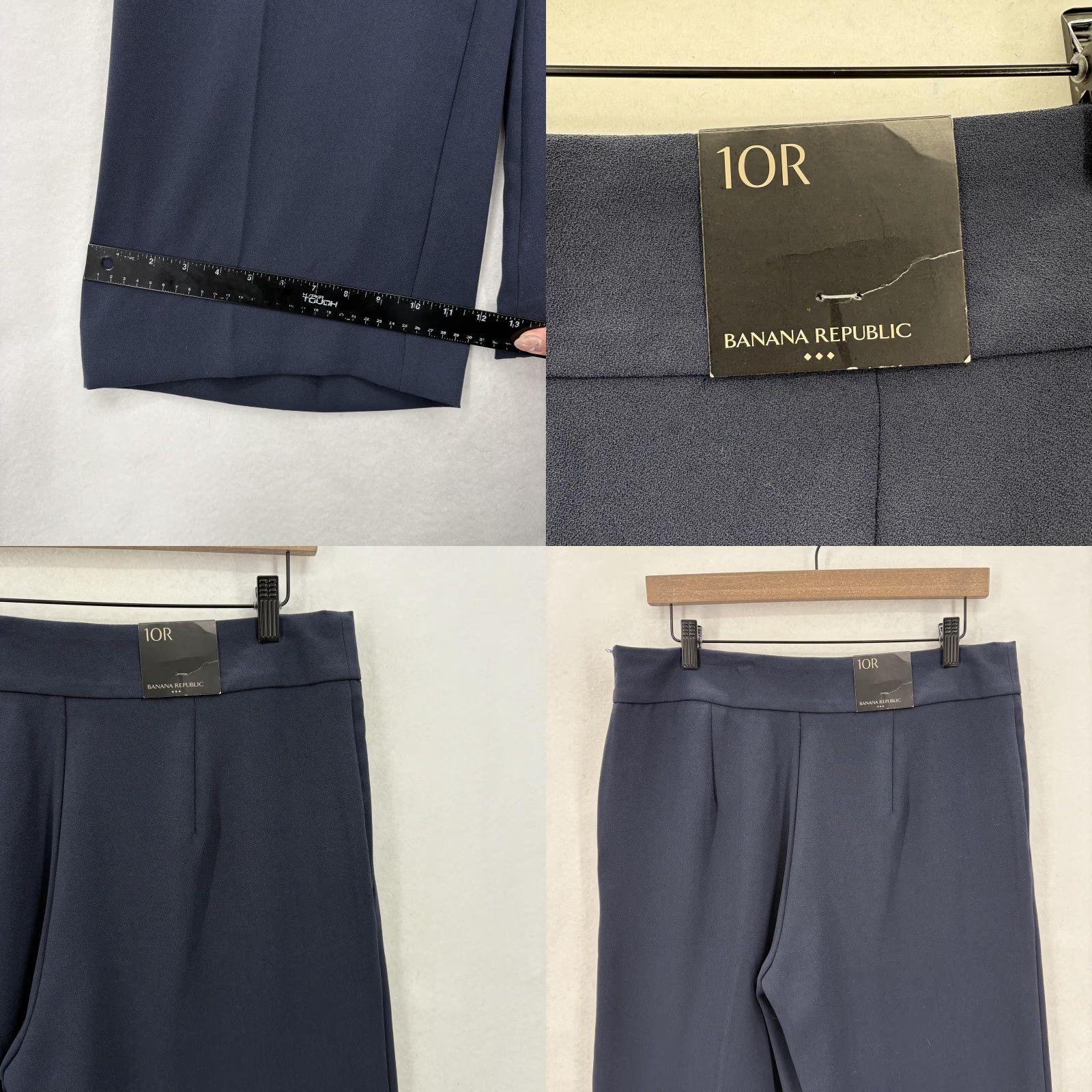 Banana Republic Banana Republic Dress Pants Womens 10 Blue Cropped Wide Leg Office Work Career Size 32" / US 10 / IT 46 - 9 Thumbnail