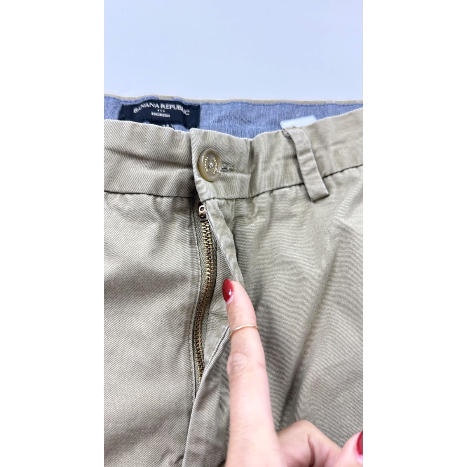 Banana Republic Banana Republic Emerson Pants Mens 34x34 Khaki Chino Straight Leg 100% Cotton Size US 34 / EU 50 - 4 Thumbnail