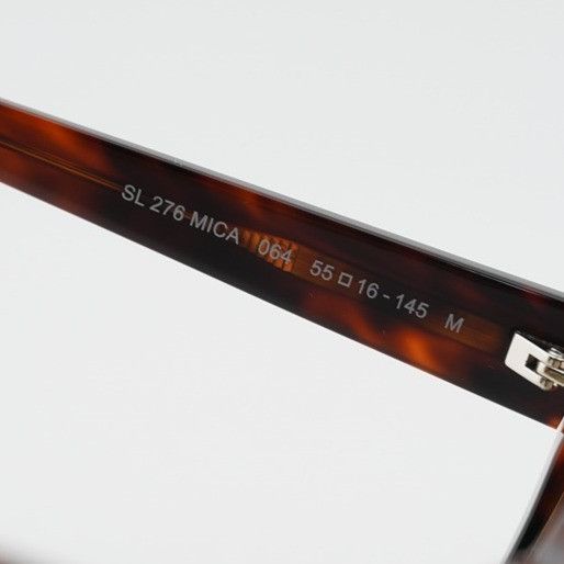 Saint Laurent Paris Saint Laurent SL276 MICA 064 Sunglasses Havana Cat Eye Frame Size ONE SIZE - 8 Thumbnail